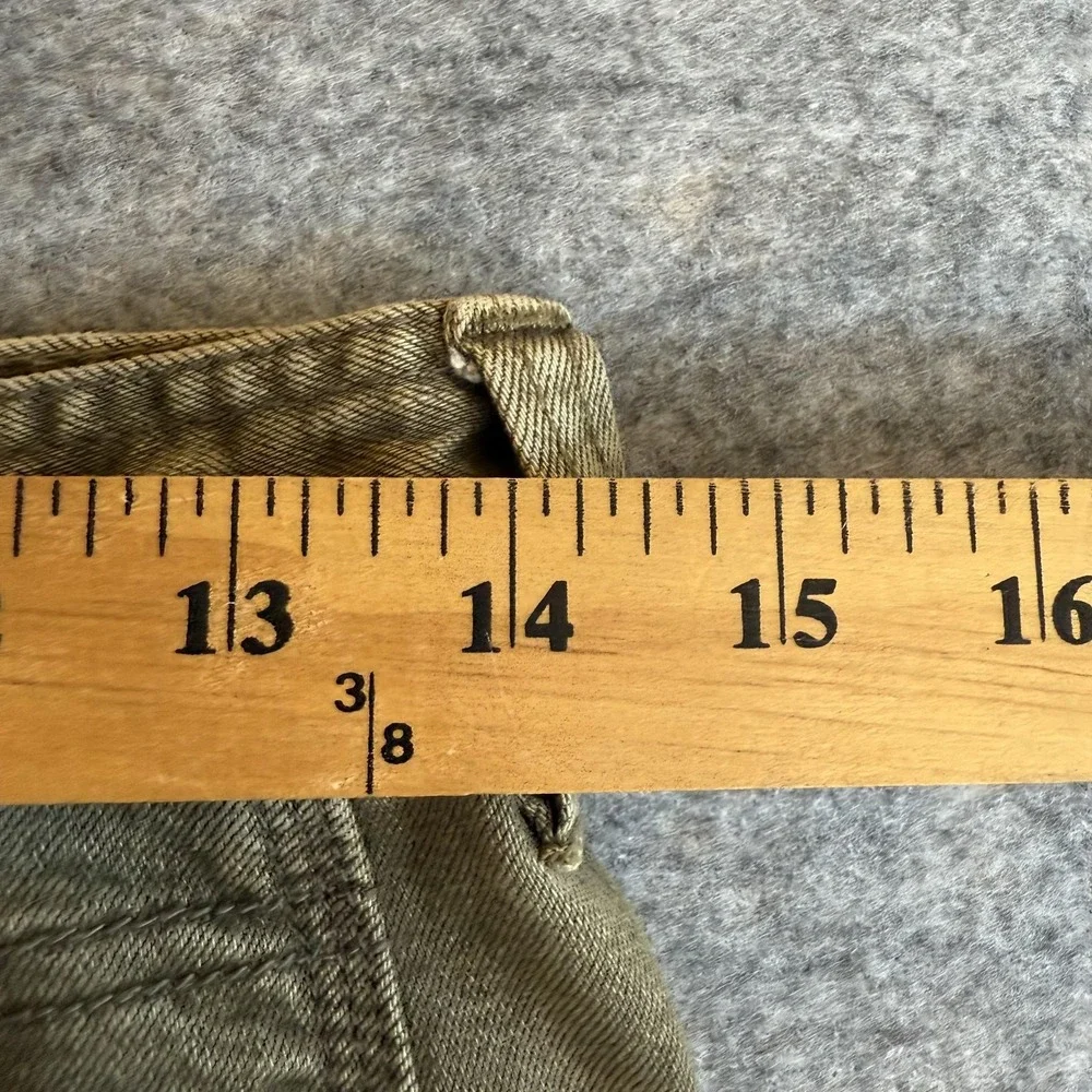 We The Free‎ Jeans Womens 26 Olive Green High Rise Carpenter Skinny Button Fly